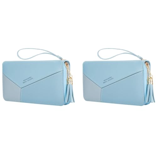 PALAY® Womens Long Wallet Tassel PU Leather Multi Slots Zipper Coin Large Purse 2 PCS PALAY® Womens Long Wallet Tassel PU Leather Multi Slots Zipper Coin Large Purse 2 PCS